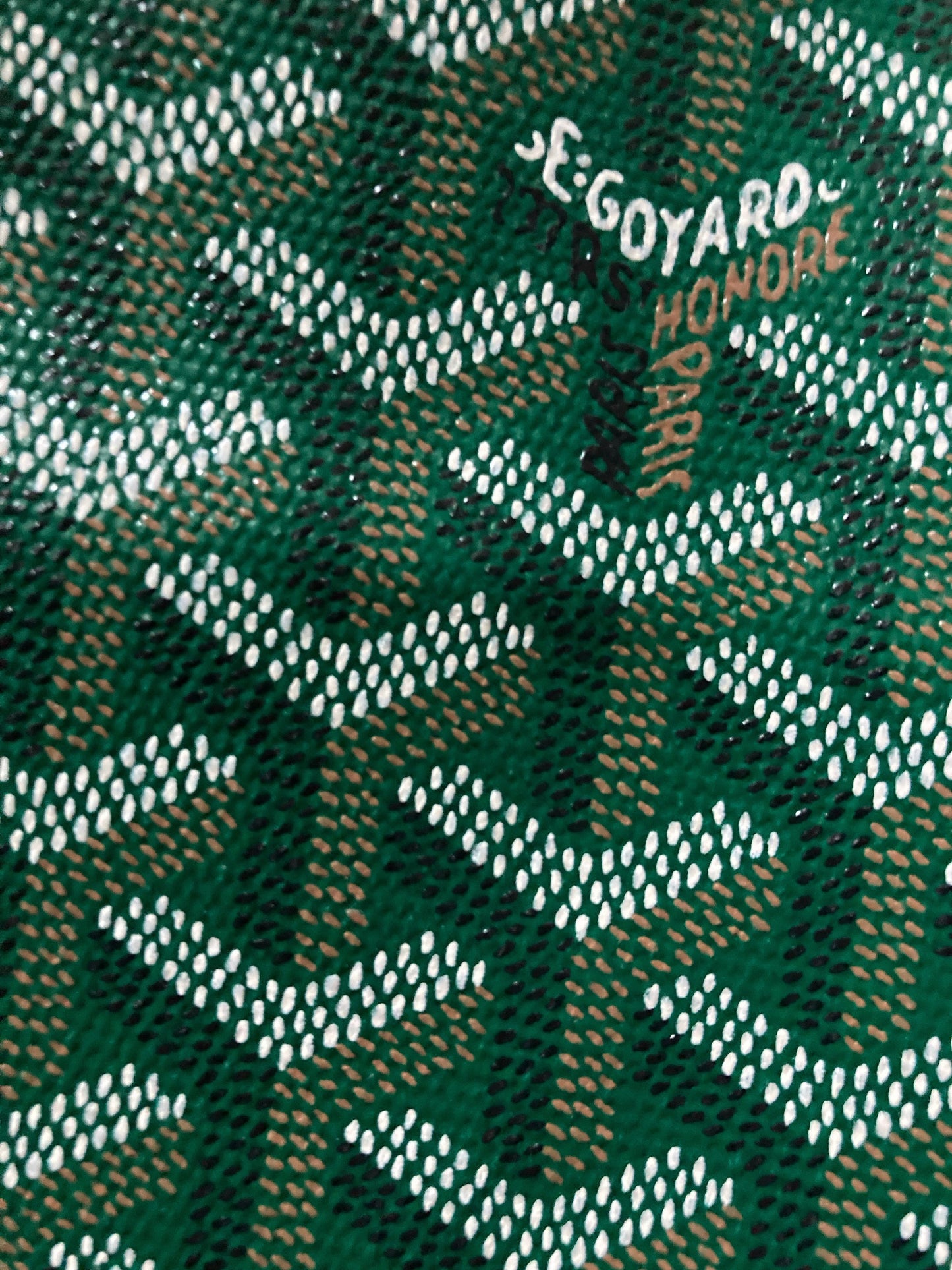 Deep Forest Green Goyard Canvas Leather for Custom Furniture Sneakers