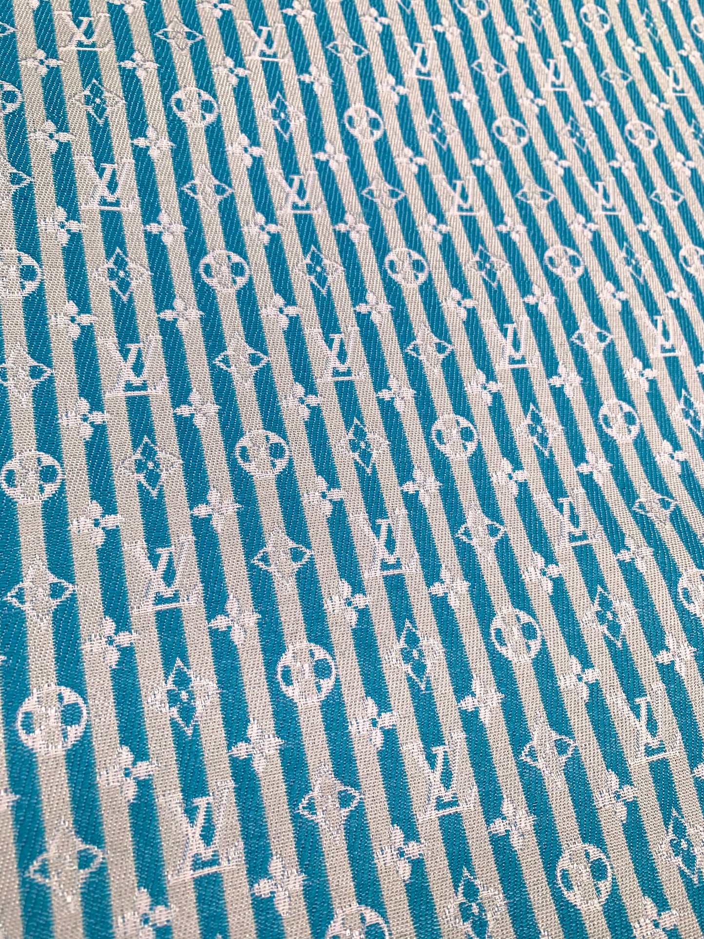 Designer Fabric Stripe LV Cotton Jacquard for Handmade Crafts