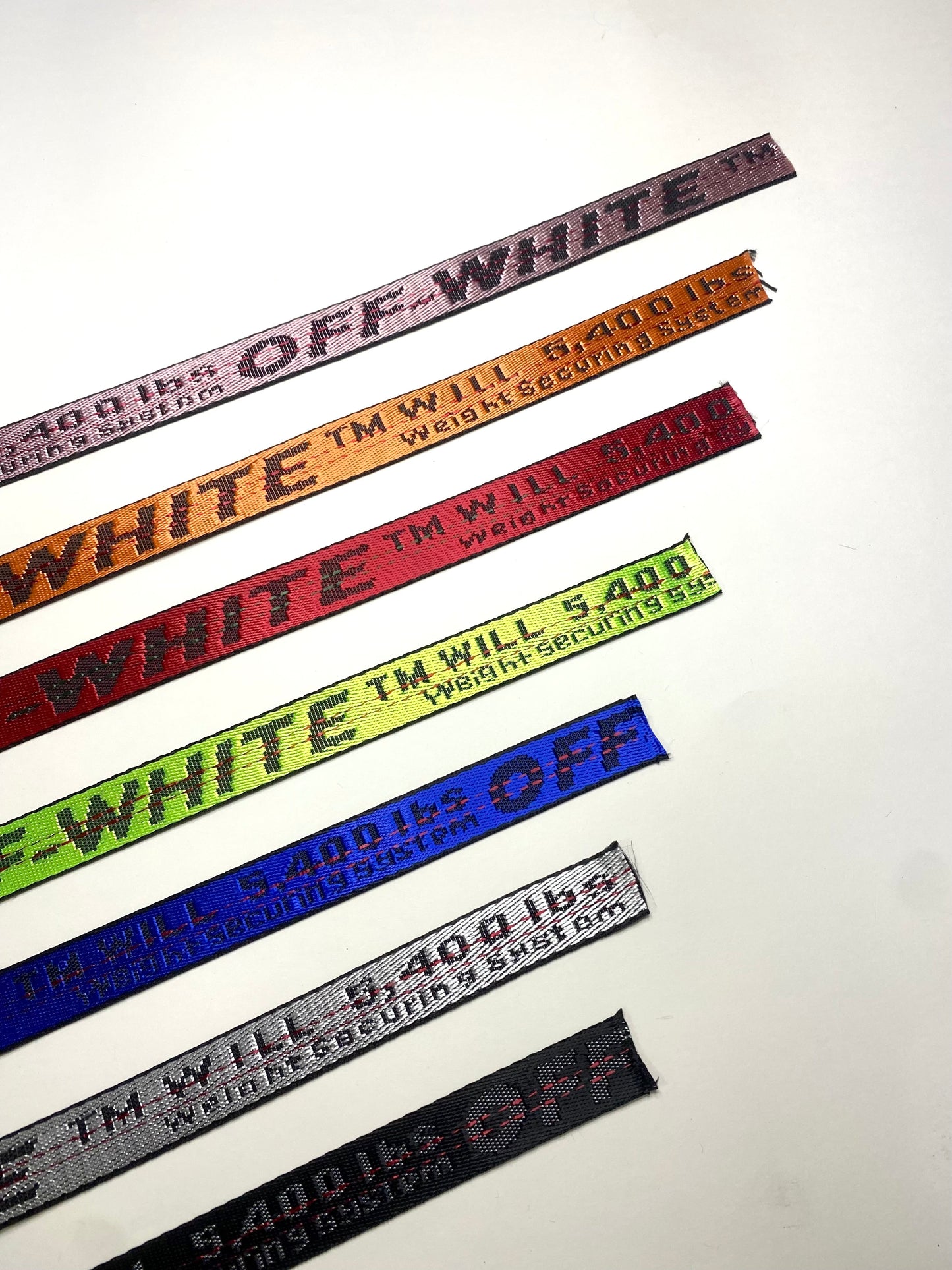 Off-White Wrap Non-Stretch Straps for Custom Sneakers