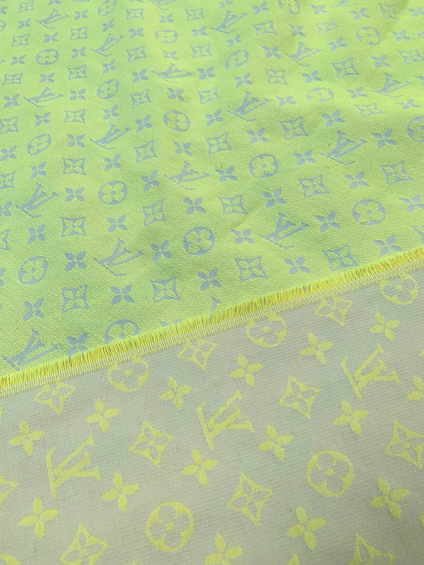 Fresh Yellow Summer LV Cotton Fabric for Clothing