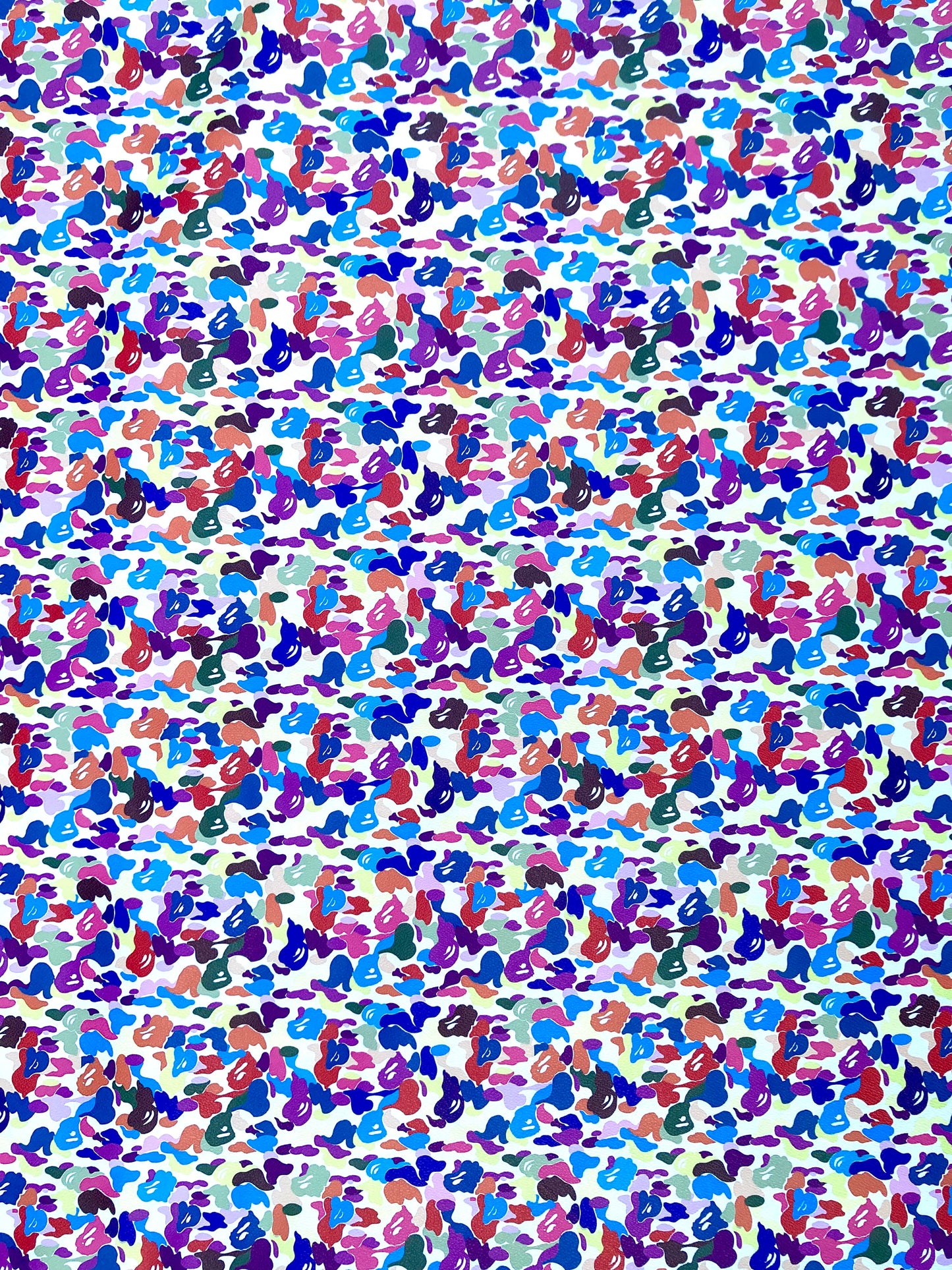 Custom Sneakers Bright Colorful Bape Vinyl Leather for Handmade Crafts DIY