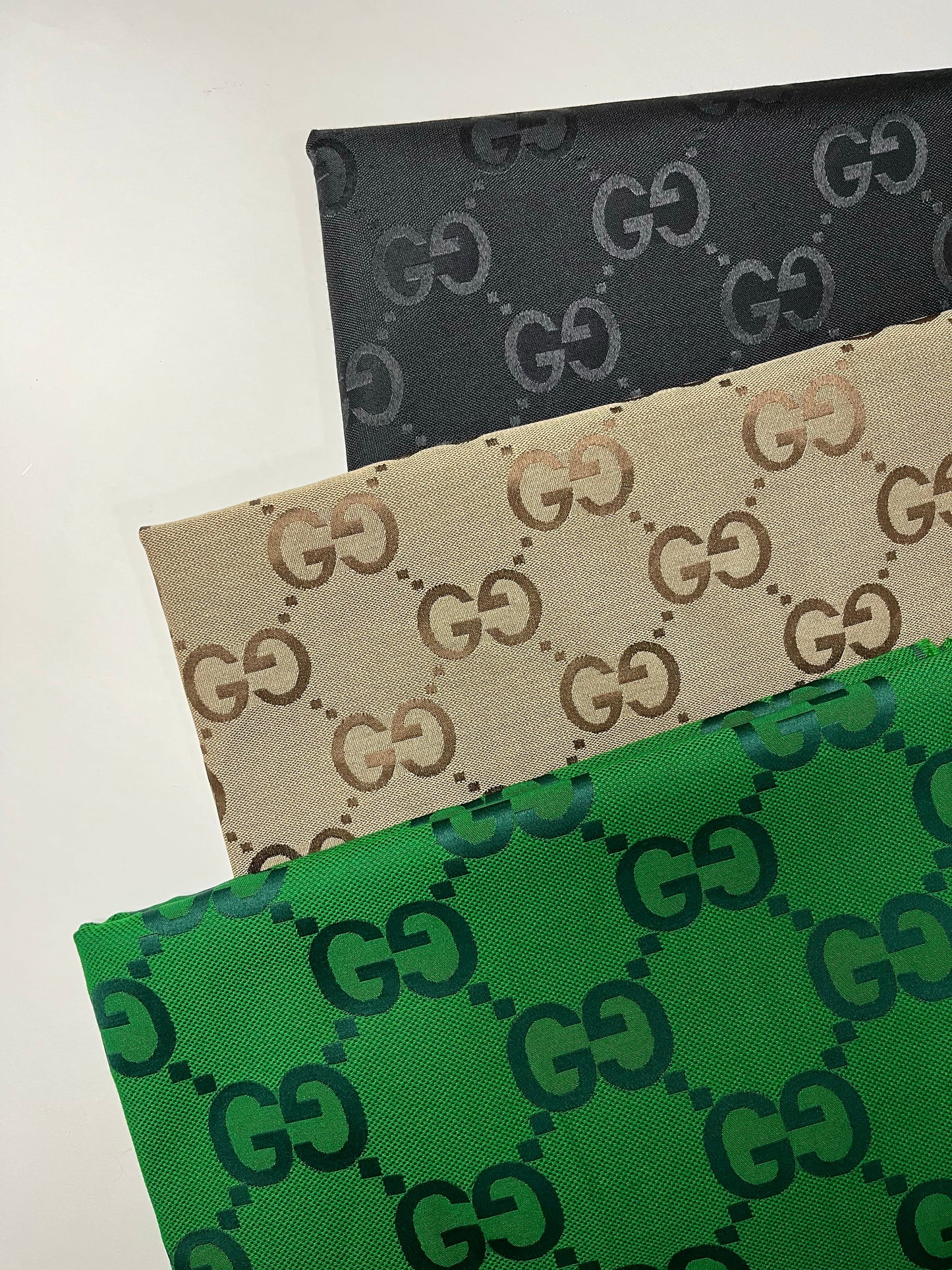 Sewing Cotton Fabric Green GG Gucci Inspired Designer Fabric Sold by Yard