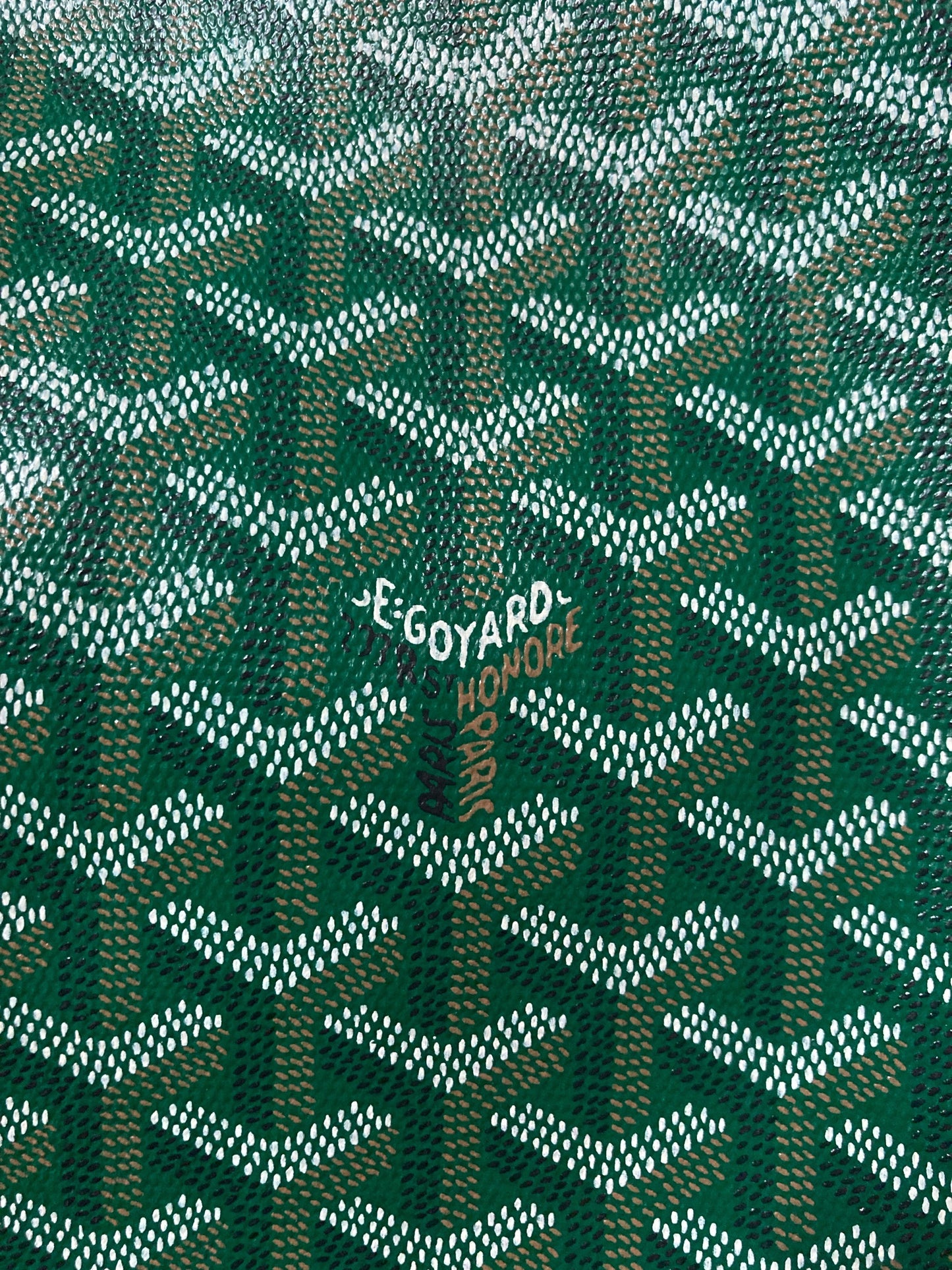 Deep Forest Green Goyard Canvas Leather for Custom Furniture Sneakers