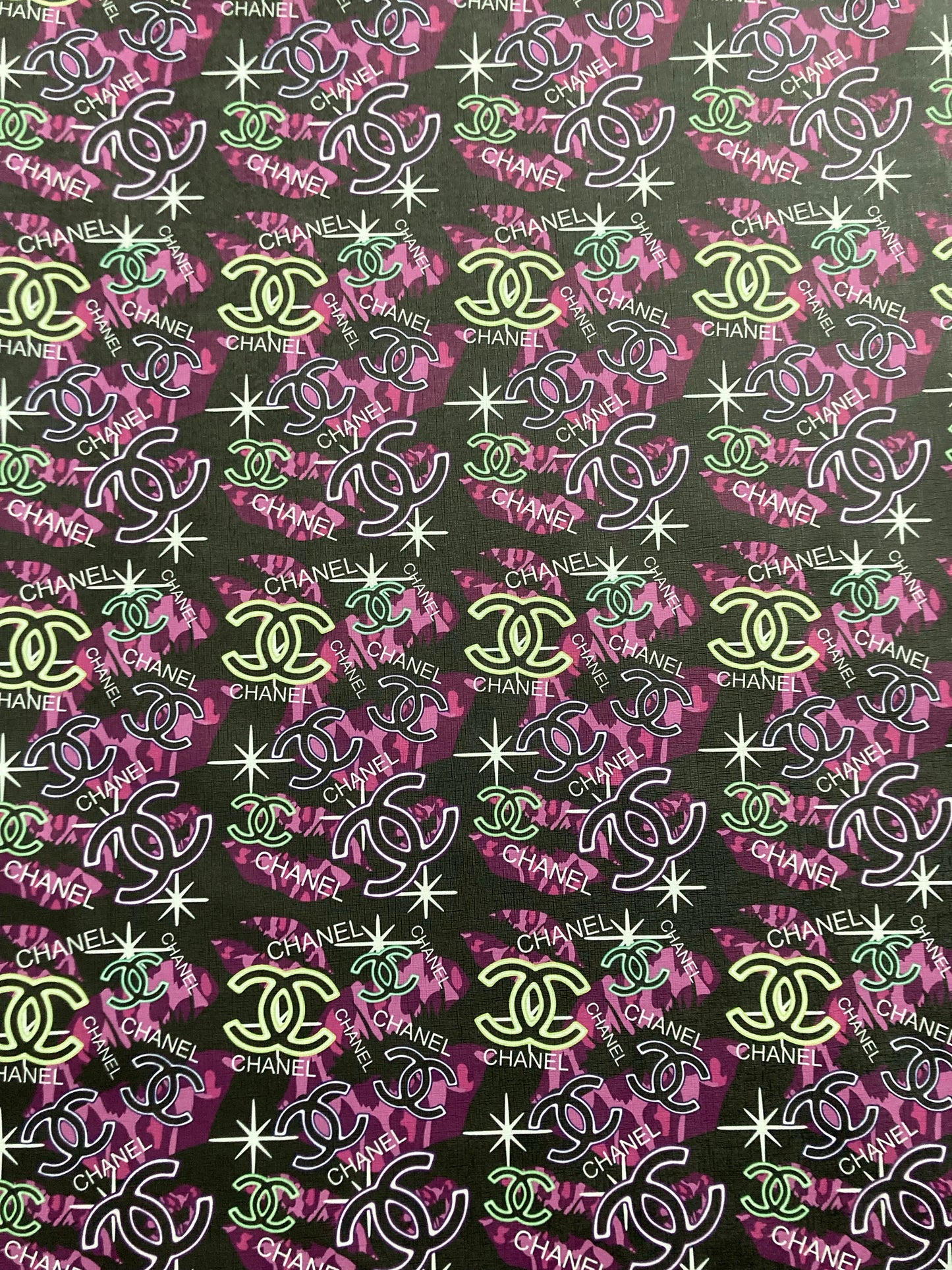 Custom Chanel Bling Leather Fabric for Upholstery