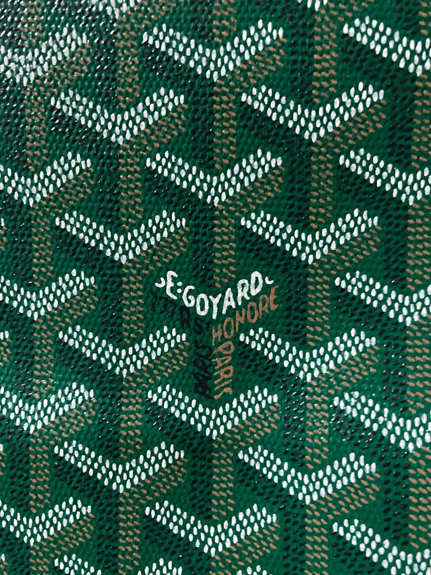 Deep Forest Green Goyard Canvas Leather for Custom Furniture Sneakers