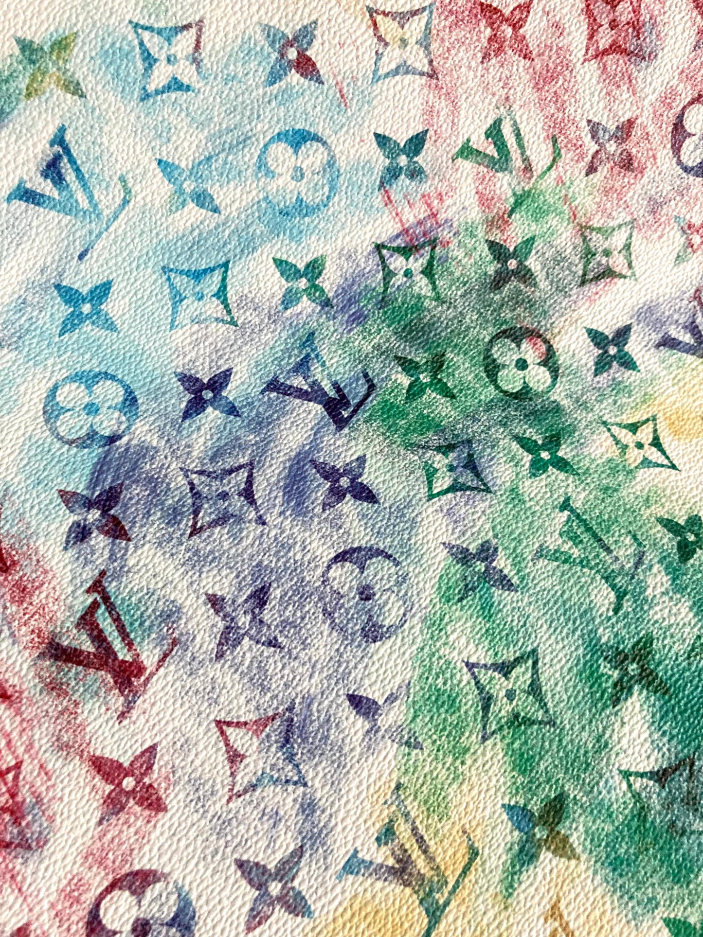 Sktech Colorful LV Leather Vinyl for Custom Bag Furnituer