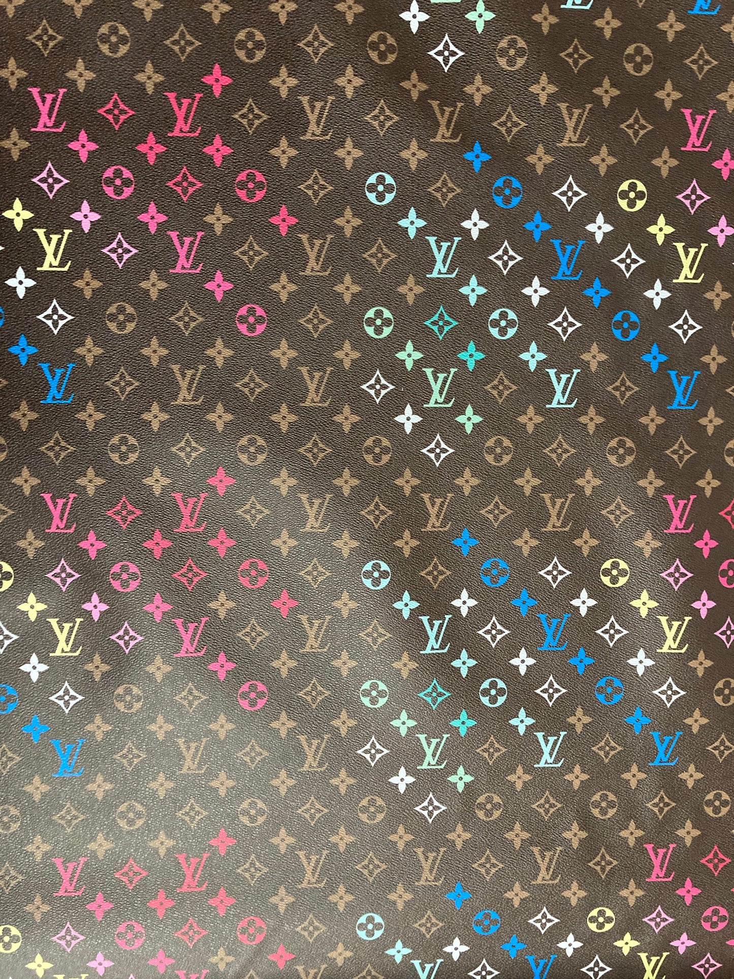 Handmade Leather Colorful Classic LV Monogram for Custom
