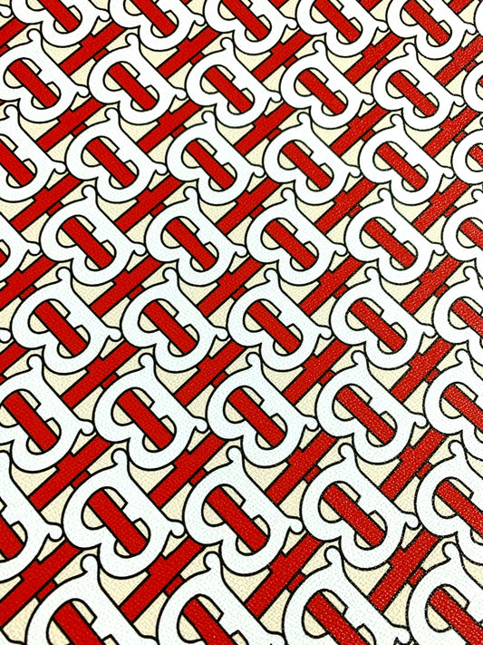 BBR Classic Letter Pattern Designer Inspired Leather For Bag