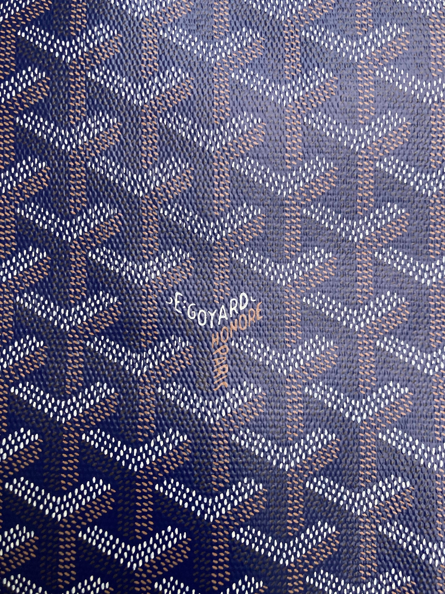 Handmade Leather Navy Goyard Vinyl Material for Custom Wallet