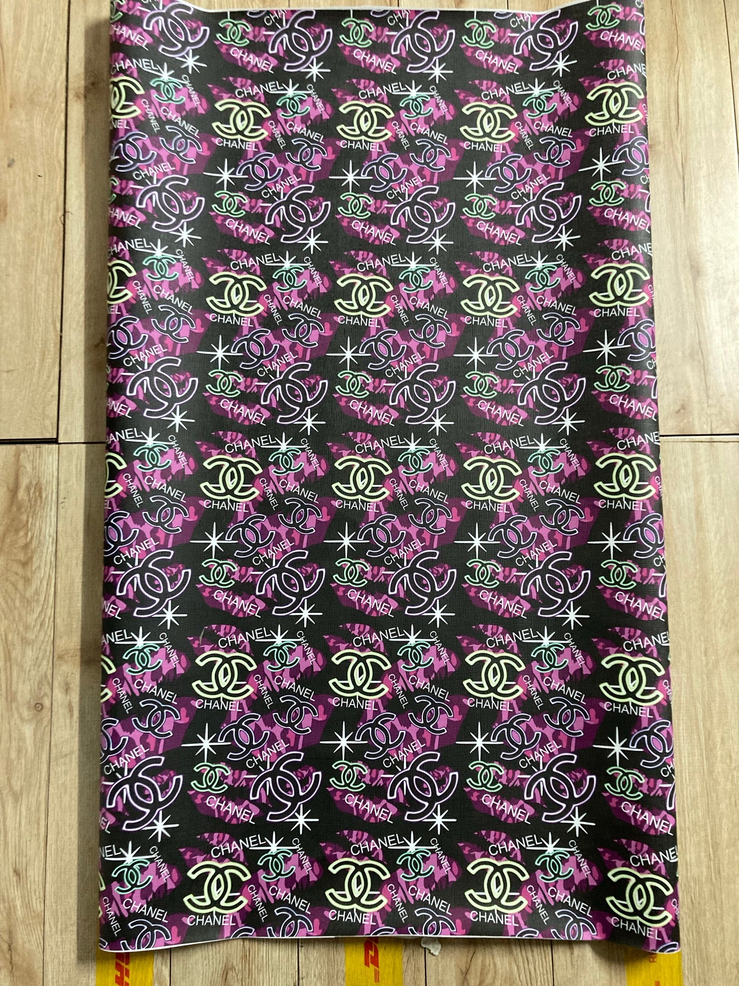 Custom Chanel Bling Leather Fabric for Upholstery