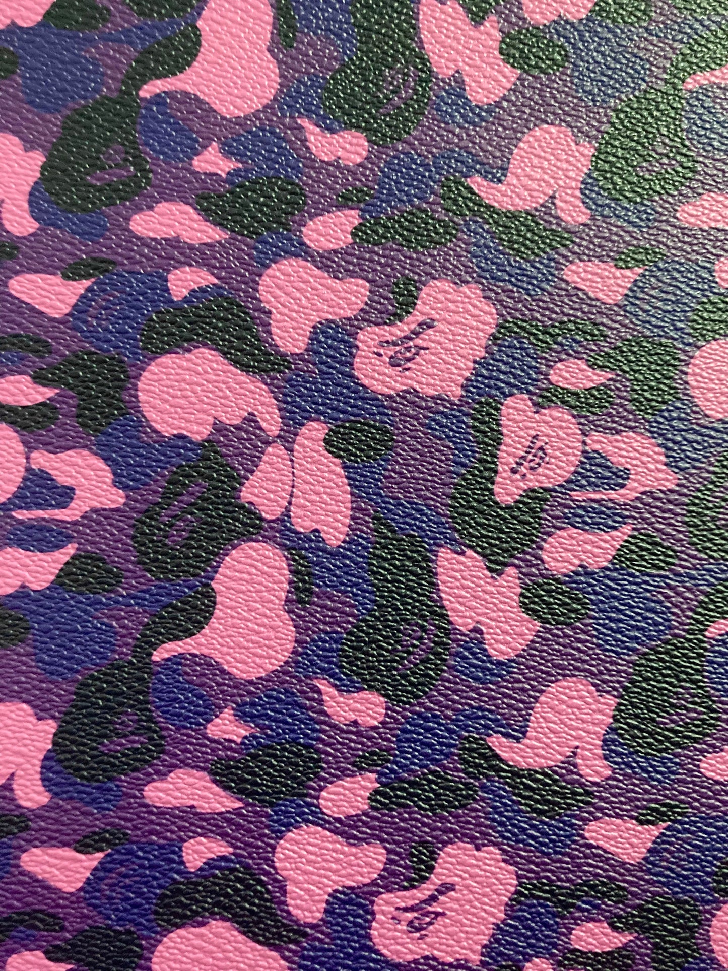 Custom Handmade DIY Leather Purple Bape for Sneakers Upholstery