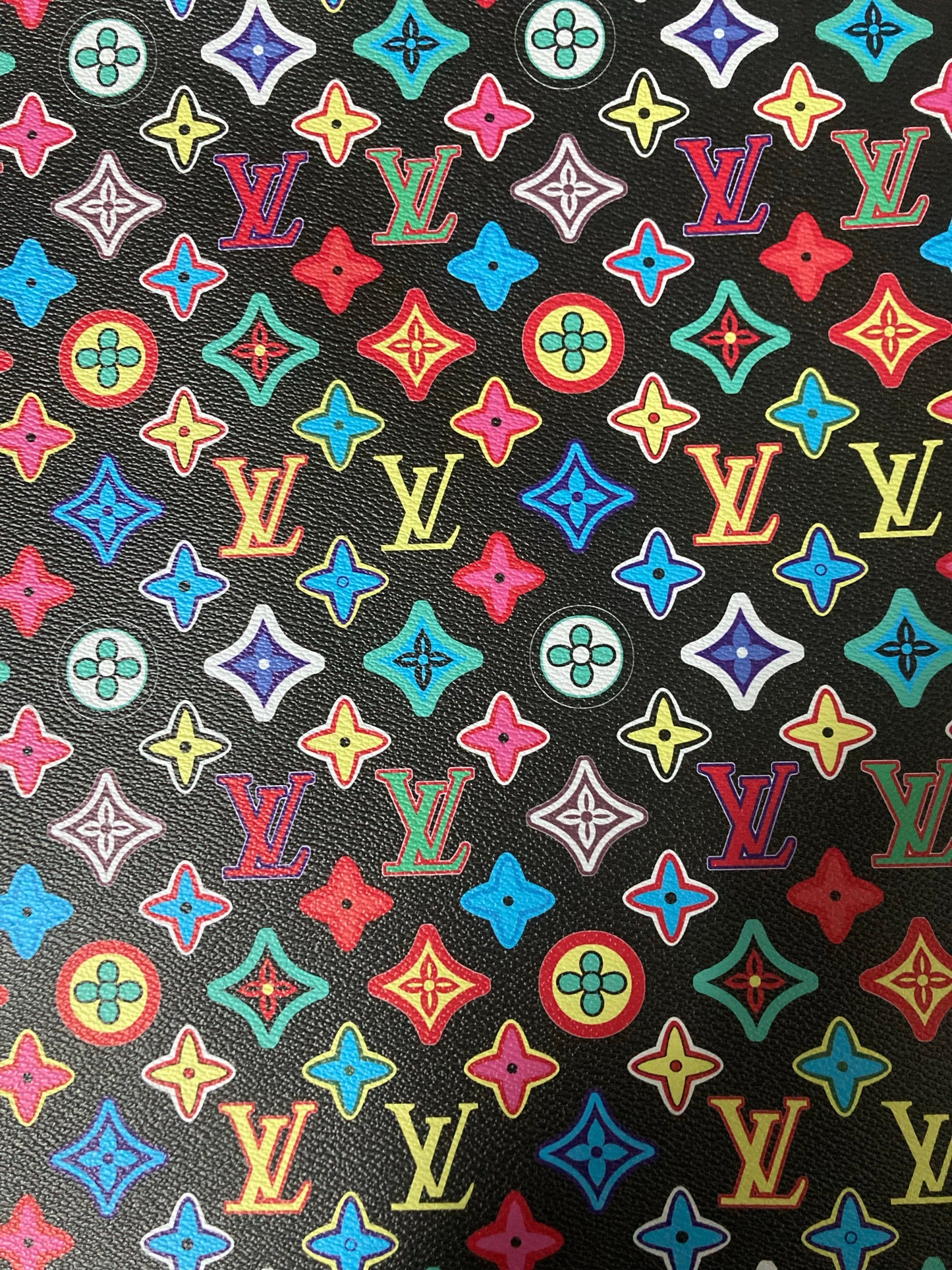 Custom Handmade Vintage Monogram LV Vinyl for Custom Sneakers Upholstery