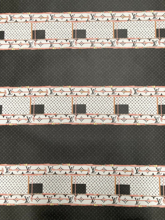 Handmade Bag Trending LV Vinyl Leather Fabric for Custom Sewing