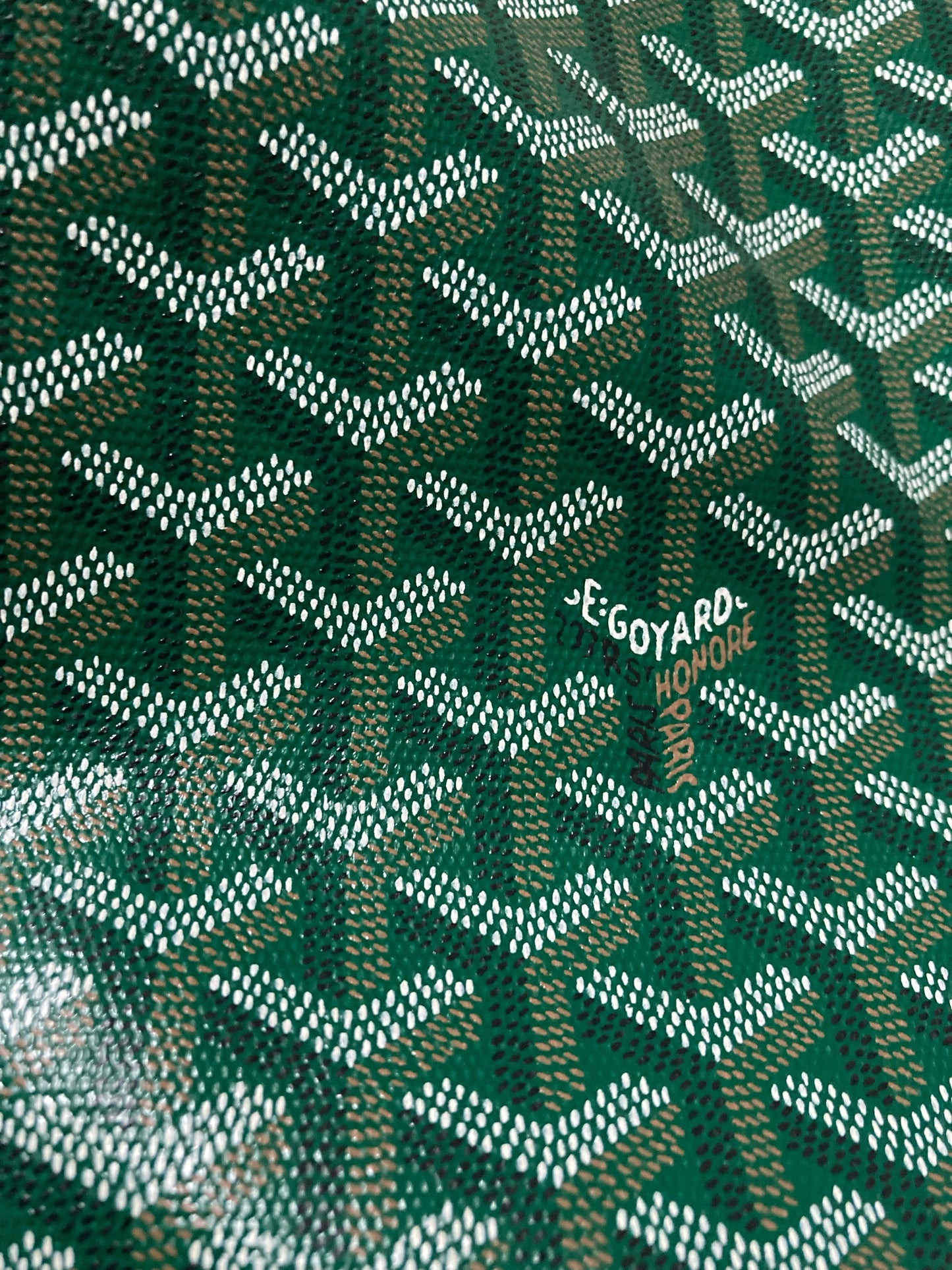 Deep Forest Green Goyard Canvas Leather for Custom Furniture Sneakers