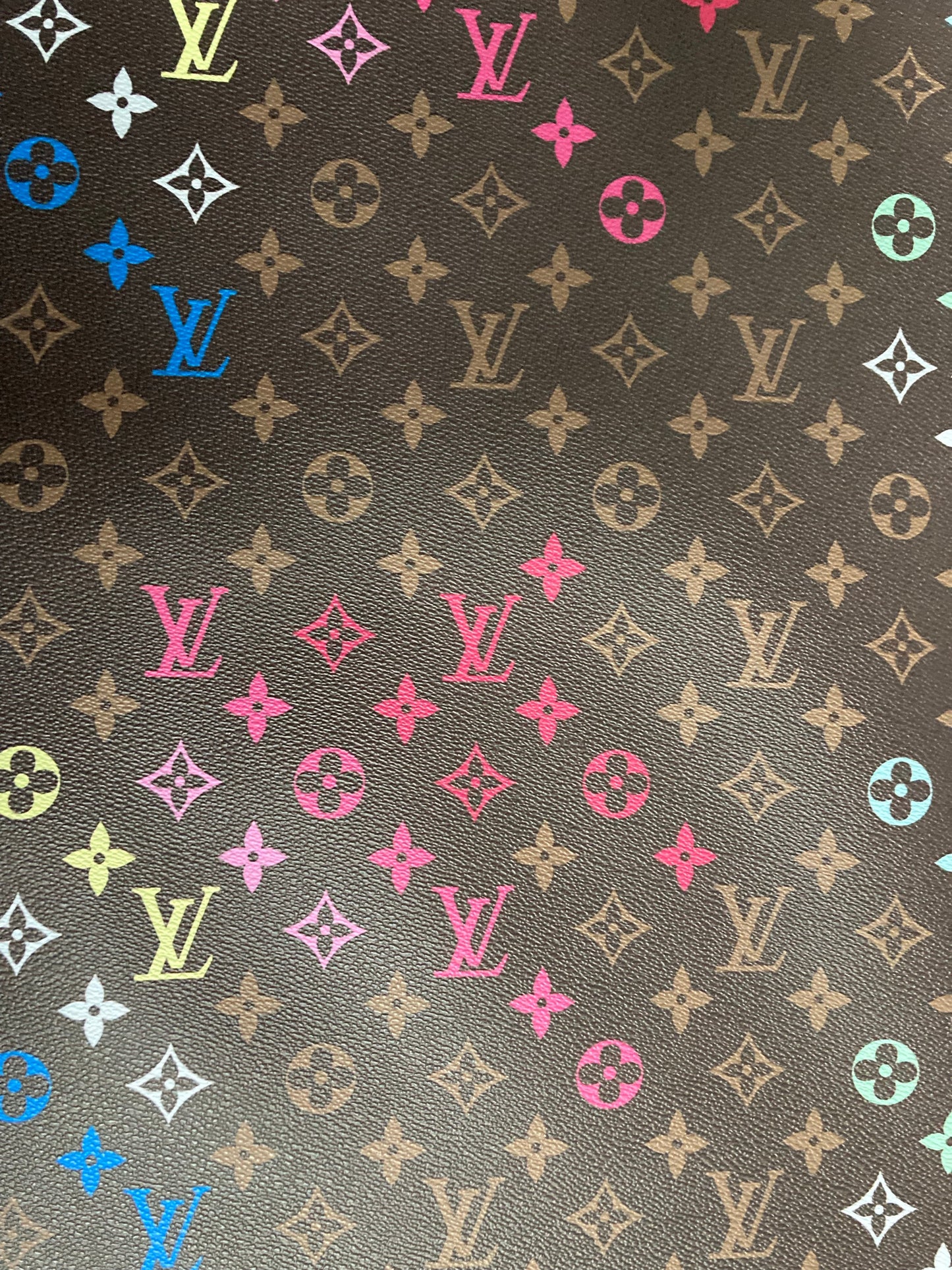 Handmade Leather Colorful Classic LV Monogram for Custom