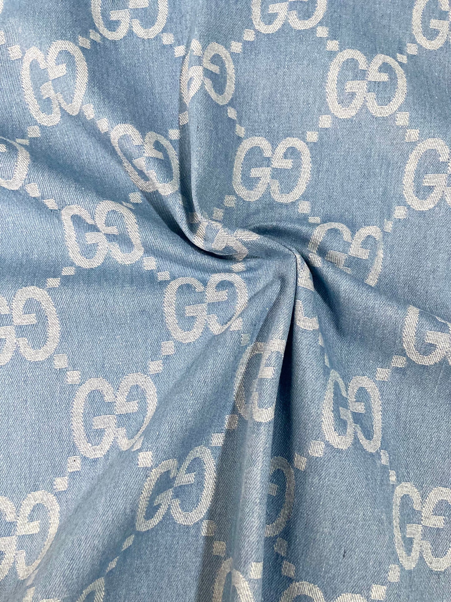 Custom Handmade Light Denim Big Gucci for Jacket