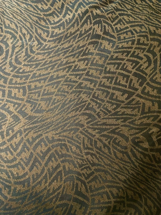 Jacquard Fabric Fendi Wave Cotton Custom Material Handcraft - mingfabricstore