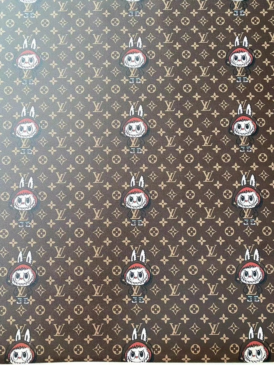 Labubu Louis Vuitton Designer Leather Sheet for Handmade DIY Projects - mingfabricstore