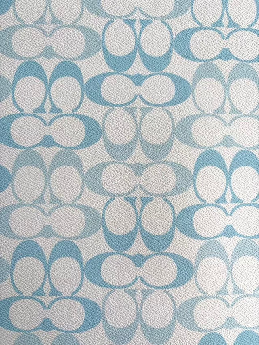 Light Blue Coach Leather Sheet for Tie Upholstery DIY Crafts Custom Projects - mingfabricstore