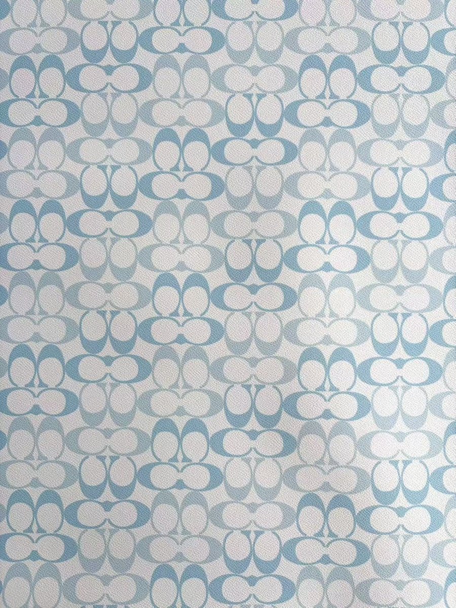 Light Blue Coach Leather Sheet for Tie Upholstery DIY Crafts Custom Projects - mingfabricstore