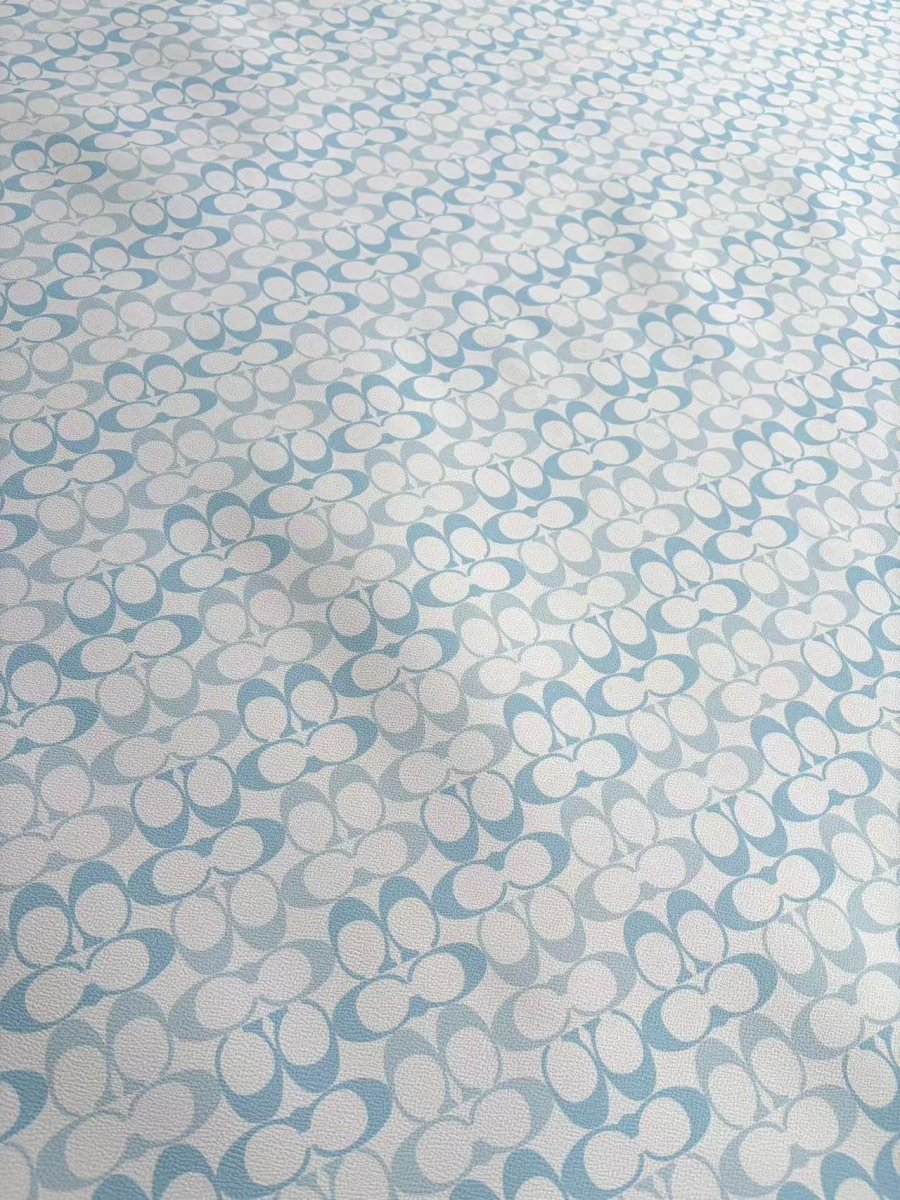 Light Blue Coach Leather Sheet for Tie Upholstery DIY Crafts Custom Projects - mingfabricstore
