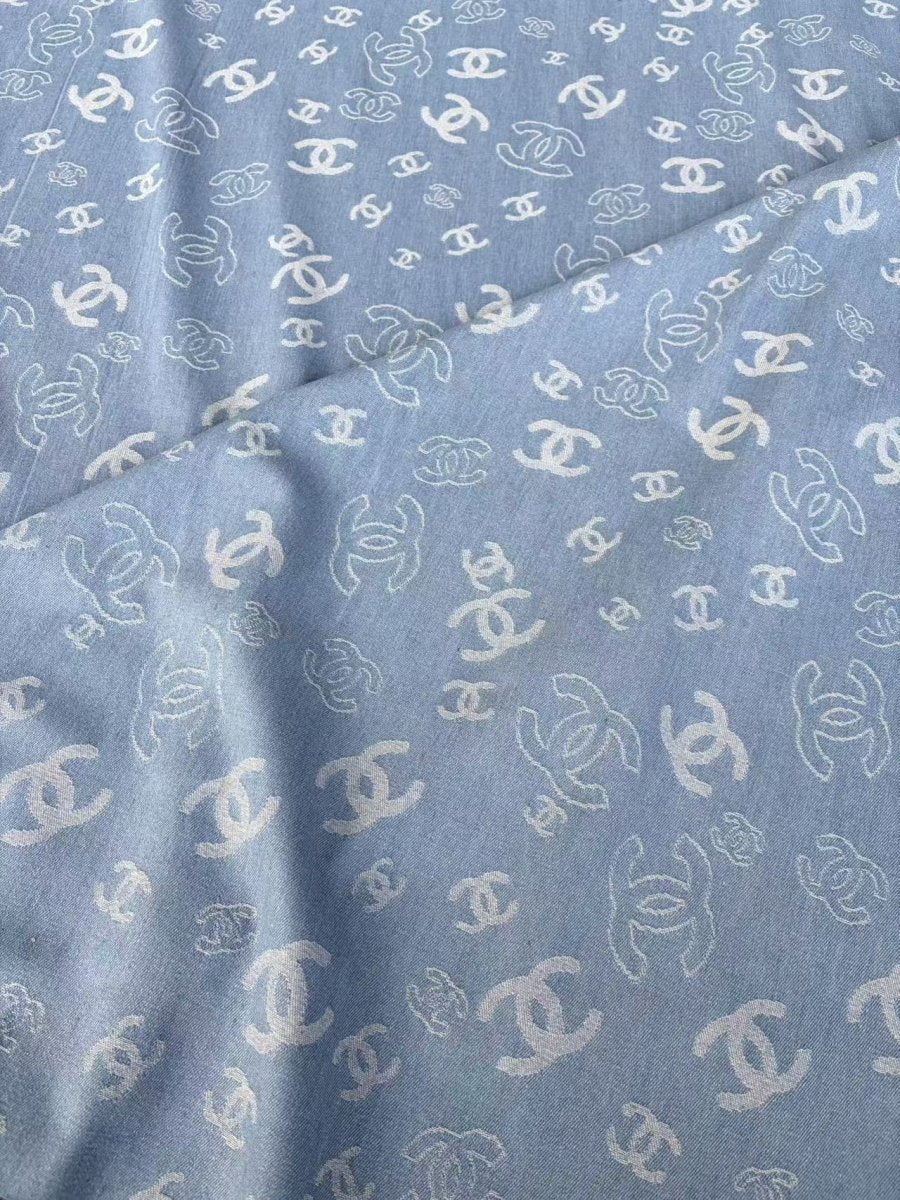 Light Chanel Denim Fabric Sold by Yard for DIY Crafts Sewing Projects - mingfabricstore