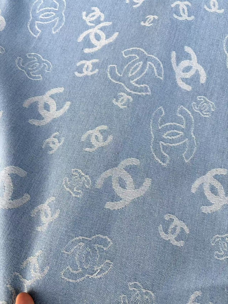 Light Chanel Denim Fabric Sold by Yard for DIY Crafts Sewing Projects - mingfabricstore