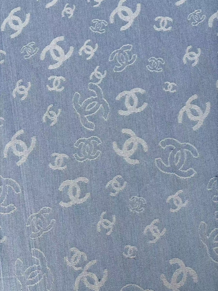 Light Chanel Denim Fabric Sold by Yard for DIY Crafts Sewing Projects - mingfabricstore