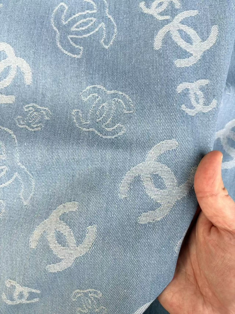 Light Chanel Denim Fabric Sold by Yard for DIY Crafts Sewing Projects - mingfabricstore