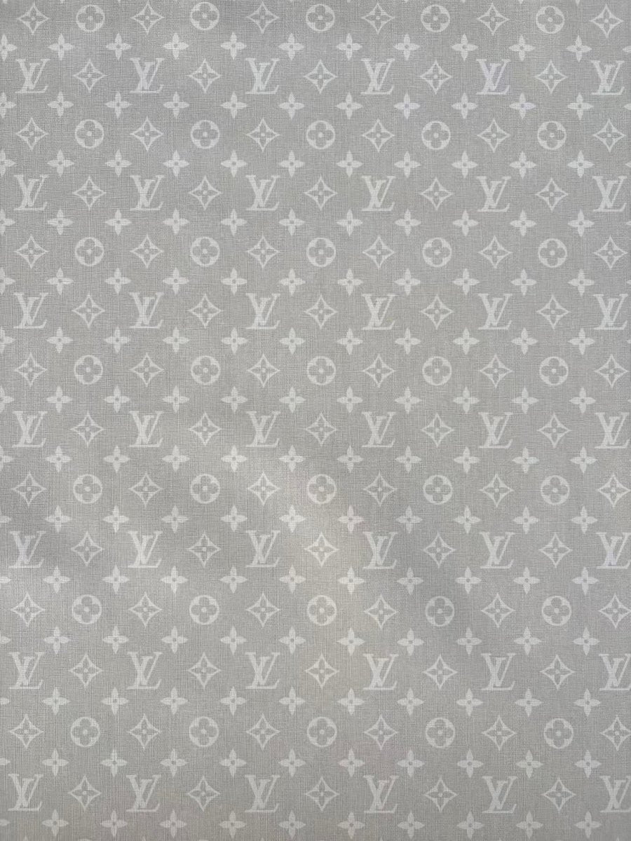 Light Grey Louis Vuitton Leather Sheet Designer Fabric for Crafts DIY Hobbylobby - mingfabricstore
