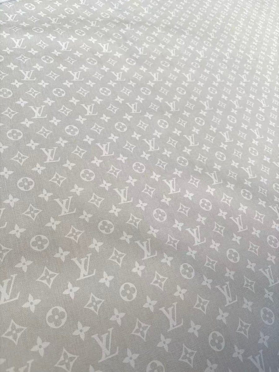 Light Grey Louis Vuitton Leather Sheet Designer Fabric for Crafts DIY Hobbylobby - mingfabricstore