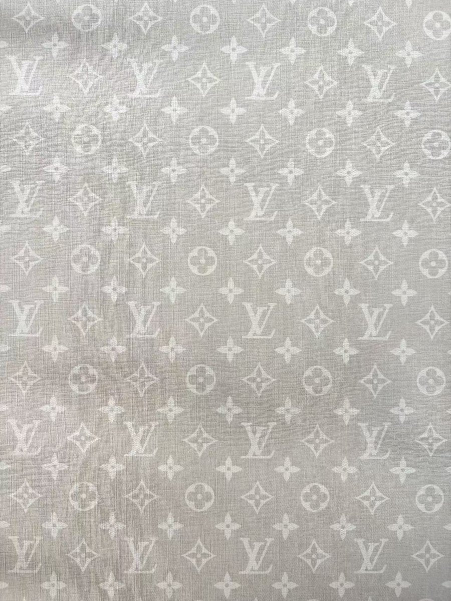 Light Grey Louis Vuitton Leather Sheet Designer Fabric for Crafts DIY Hobbylobby - mingfabricstore