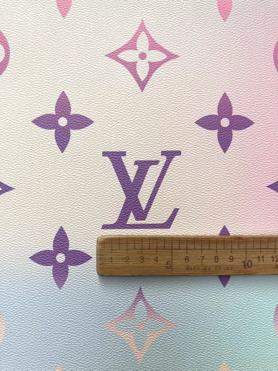 Light Pink Blue By the Pool LV Vinyl for Custom - mingfabricstore