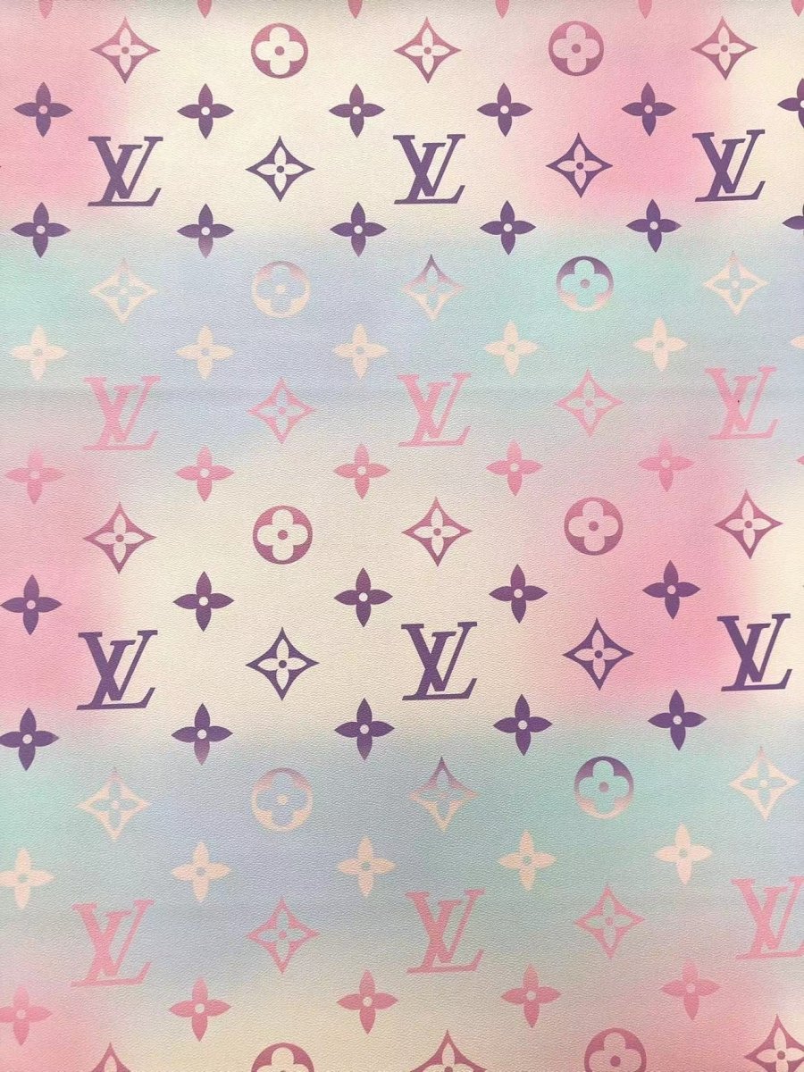 Light Pink Blue By the Pool LV Vinyl for Custom - mingfabricstore