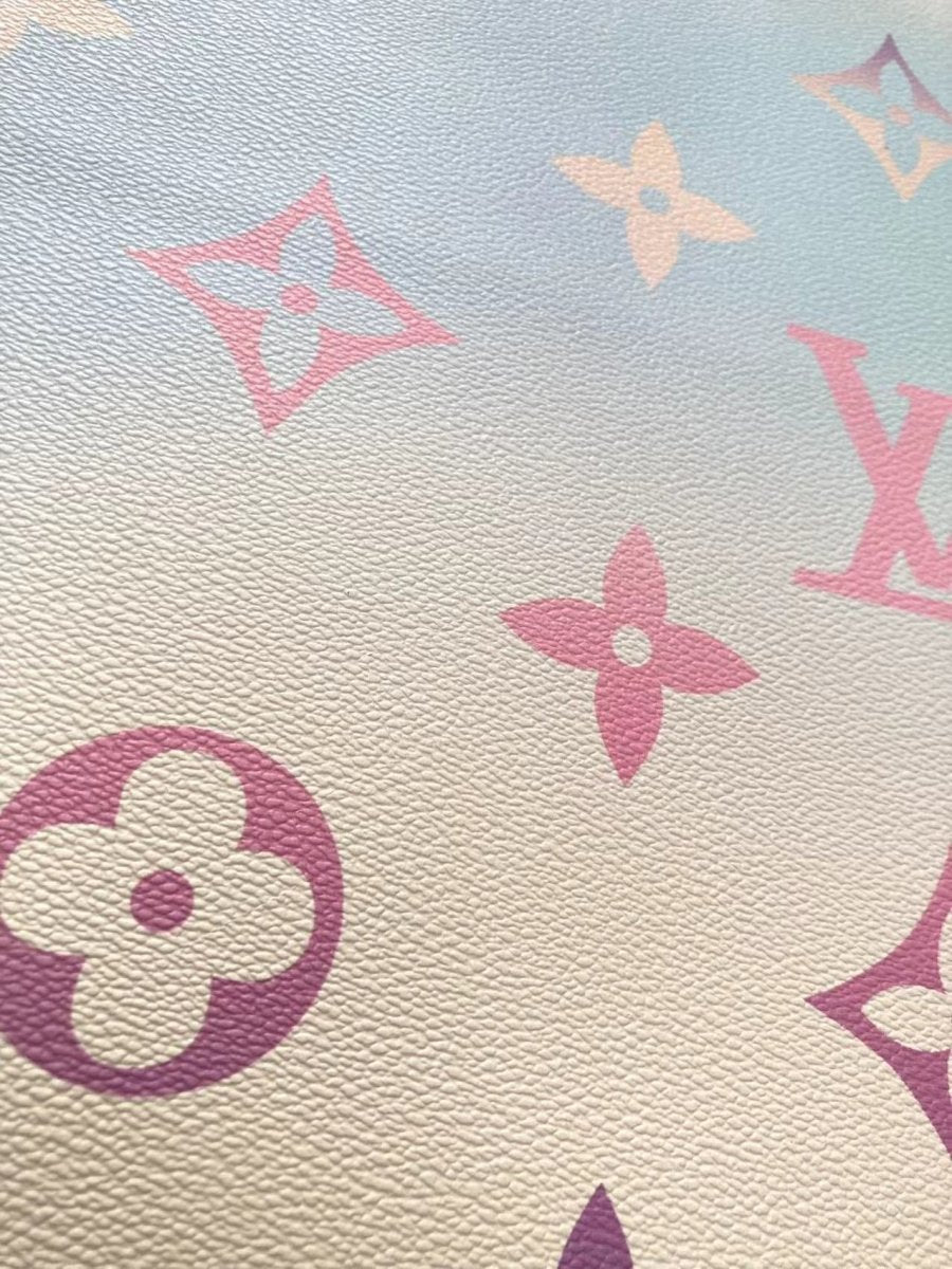 Light Pink Blue By the Pool LV Vinyl for Custom - mingfabricstore