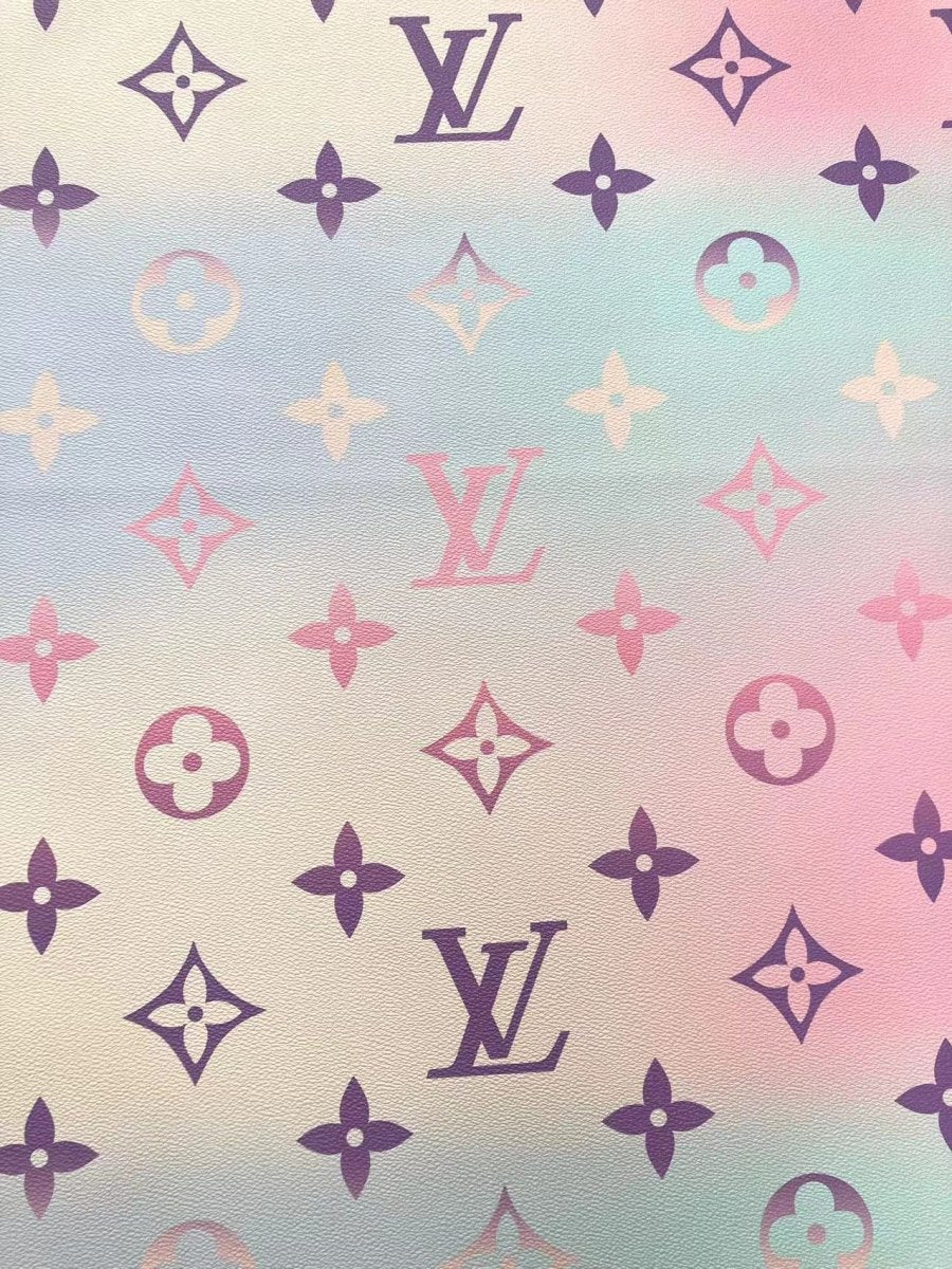Light Pink Blue By the Pool LV Vinyl for Custom - mingfabricstore