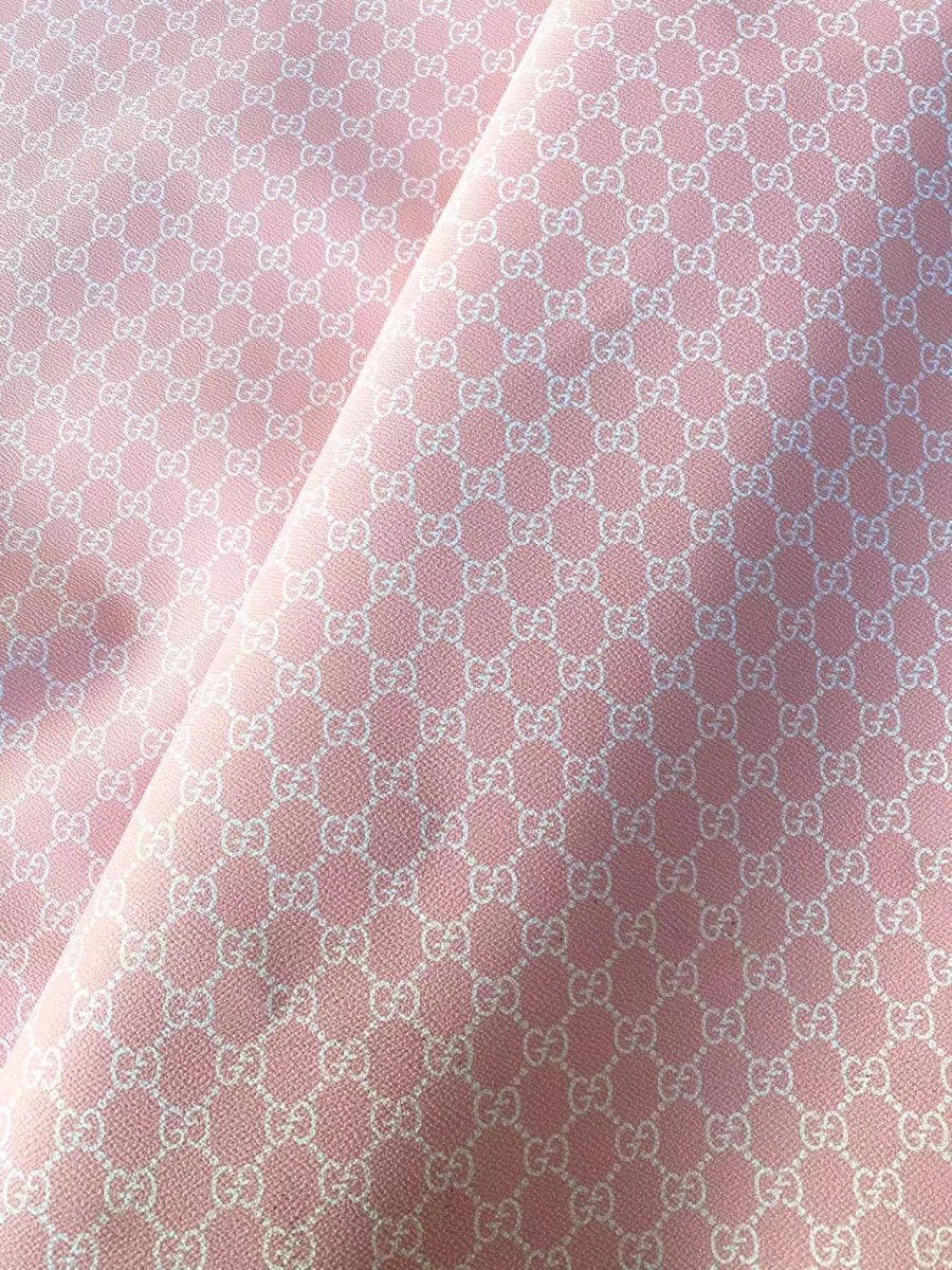 Light Pink Gucci Designer Fabric Custom Shoe Leather - mingfabricstore