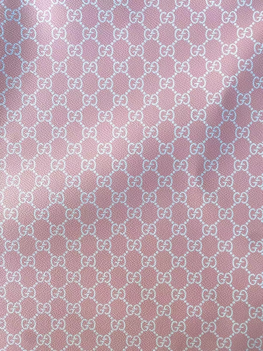Light Pink Gucci Designer Fabric Custom Shoe Leather - mingfabricstore