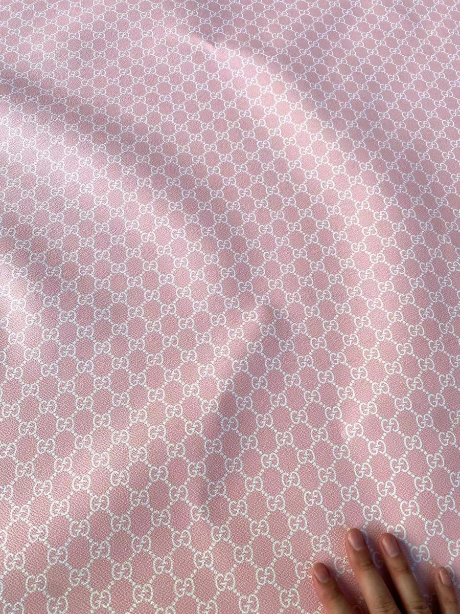 Light Pink Gucci Designer Fabric Custom Shoe Leather - mingfabricstore