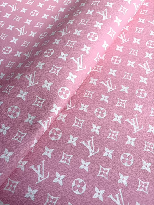 Light Pink LV Leather Sheet DIY Supply Plug for Crafts Car Wrap - mingfabricstore