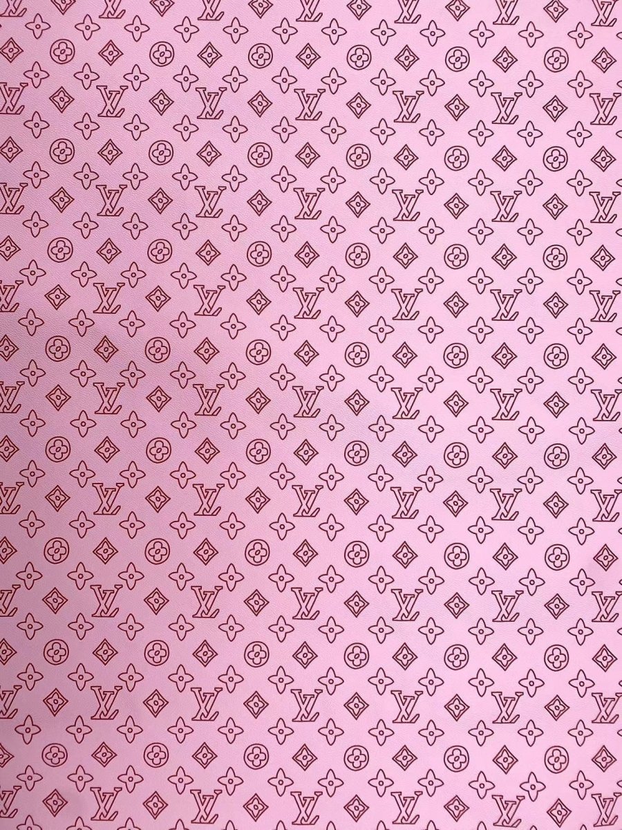 Light Pink LV Vinyl For Custom Handmade DIY Crafts Sewing Upholstery - mingfabricstore