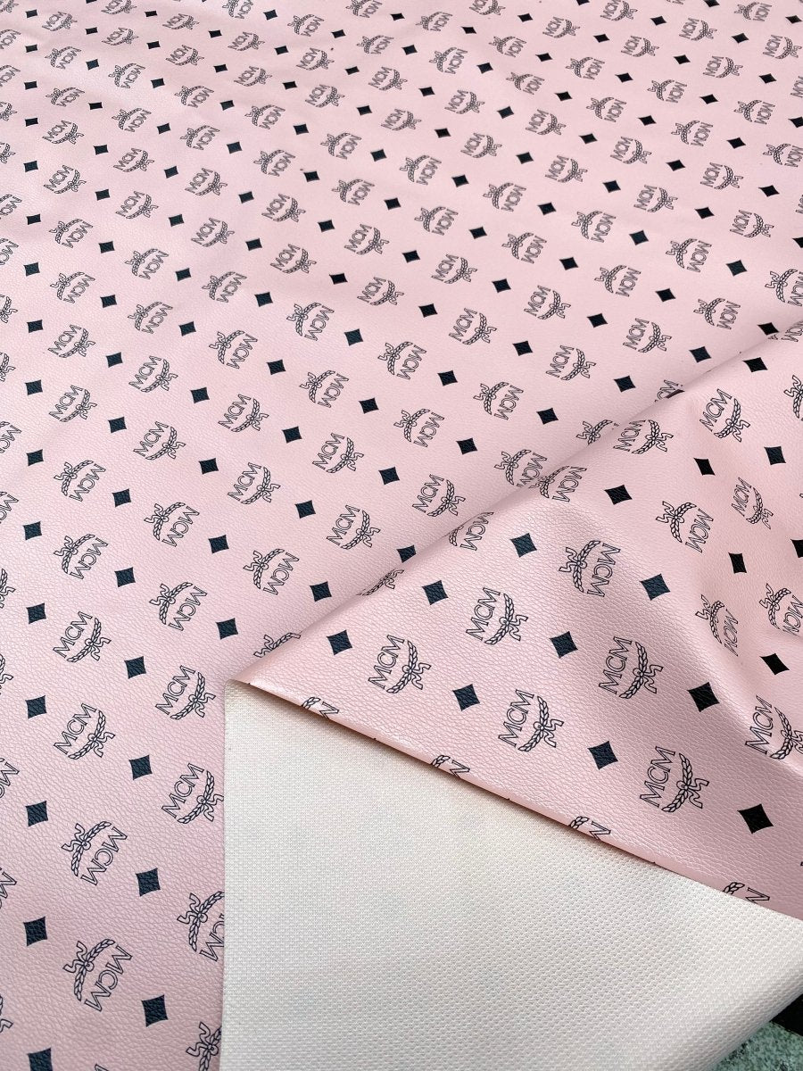 Light Pink MCM Vinyl Fabric for Handmade DIY Crafts Custom Cloth - mingfabricstore
