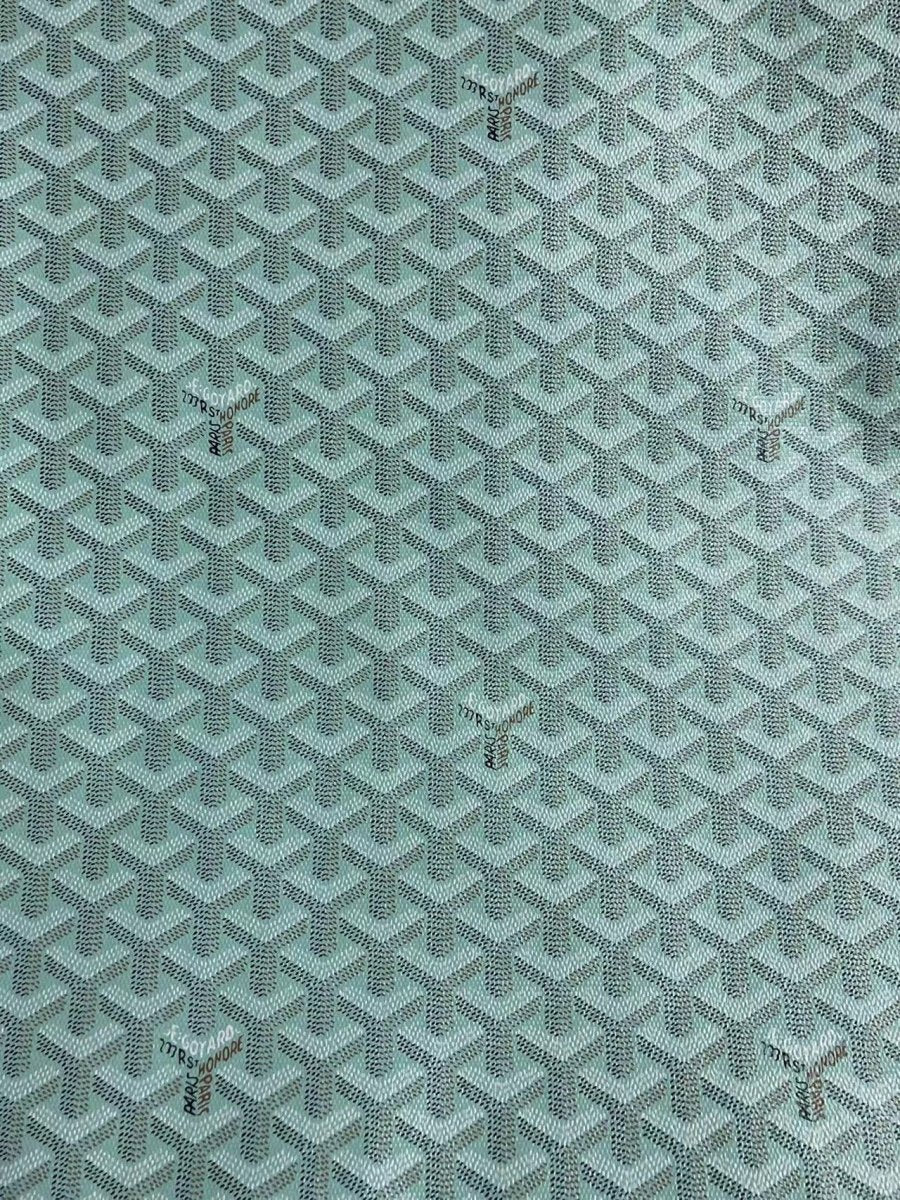Light Tiffany Blue Goyard Canvas Leather for Custom Sold by Yard - mingfabricstore
