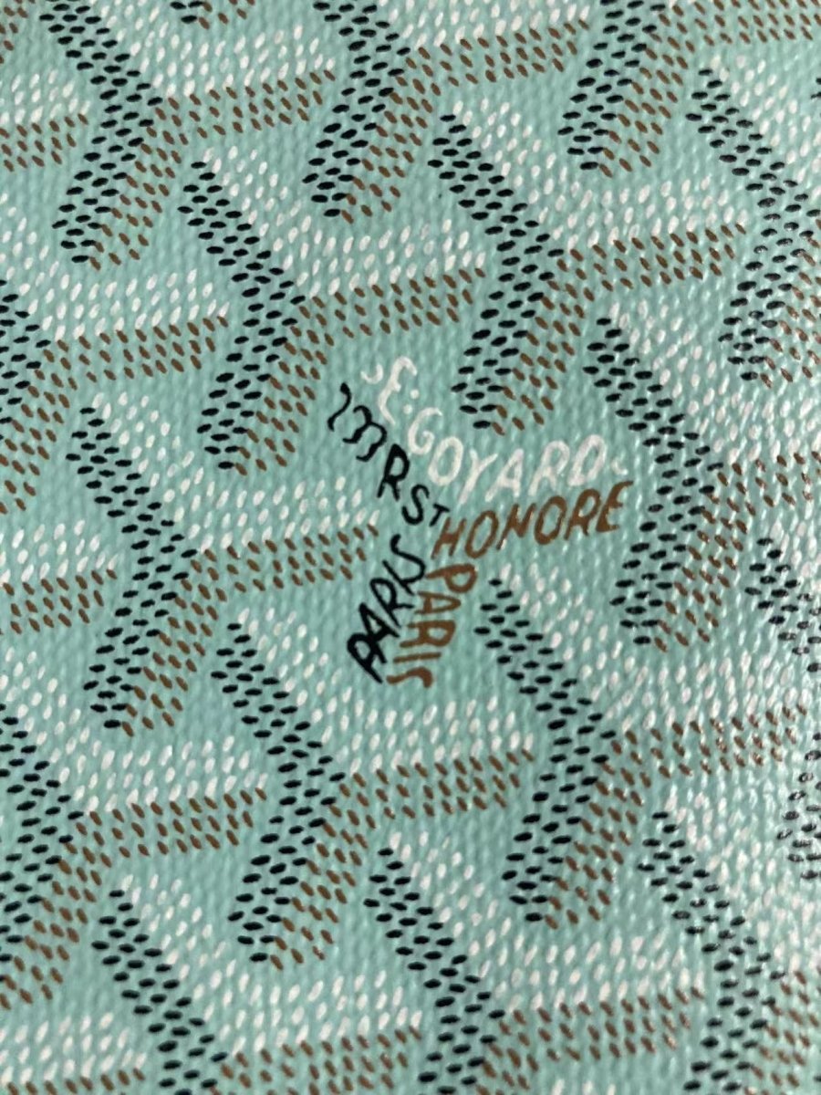 Light Tiffany Blue Goyard Canvas Leather for Custom Sold by Yard - mingfabricstore