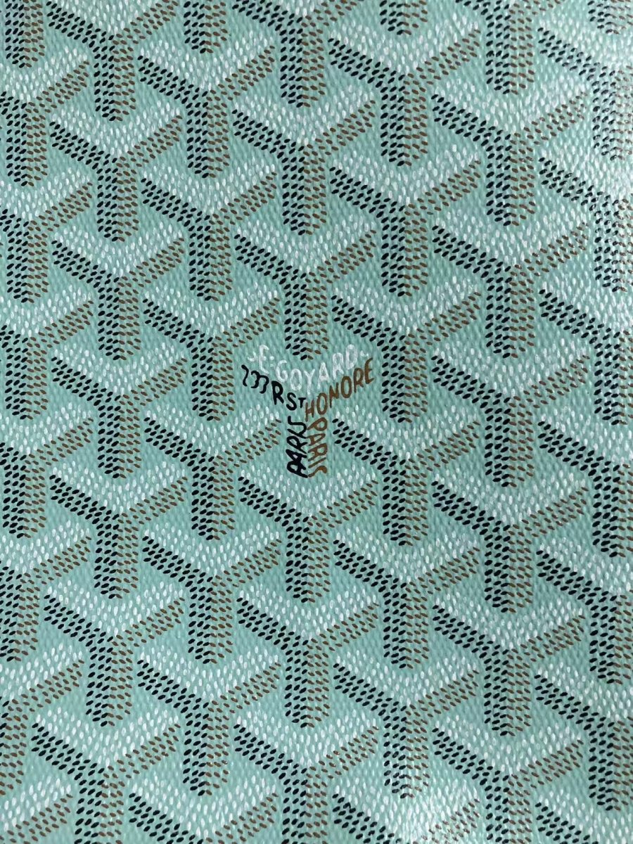 Light Tiffany Blue Goyard Canvas Leather for Custom Sold by Yard - mingfabricstore