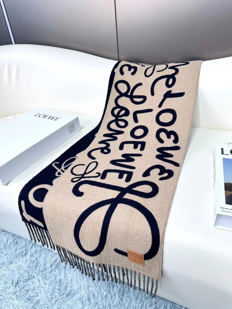 Loewe Scarf Wool Premium Quality Clothing Accessory - mingfabricstore