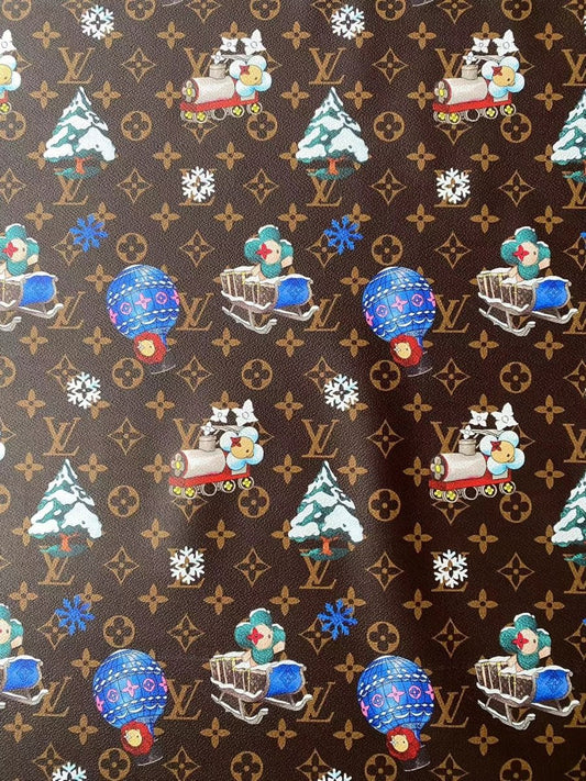 Louis Vuitton Cartoon Faux Leather Sheet Shoe Sneaker Fabric - mingfabricstore