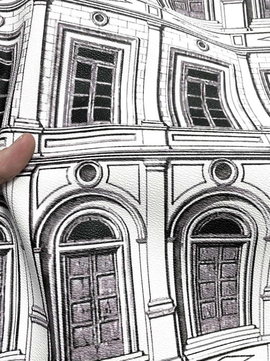 Louis Vuitton Fornasetti Tote Handbag Designer Leather for DIY Upholstery - mingfabricstore