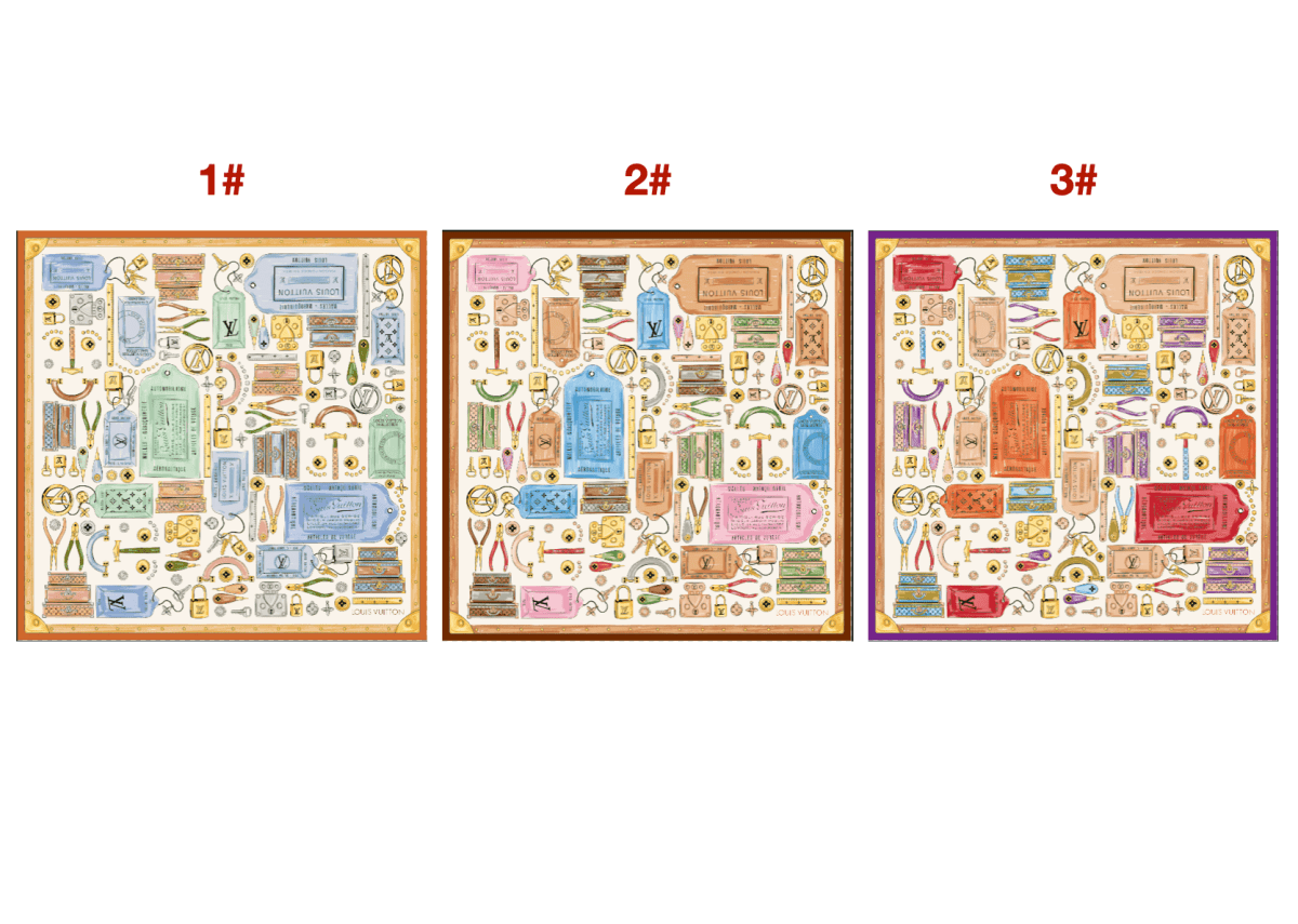 Louis Vuitton - Inspired Tool & Hardware Print Silk Scarf - mingfabricstore