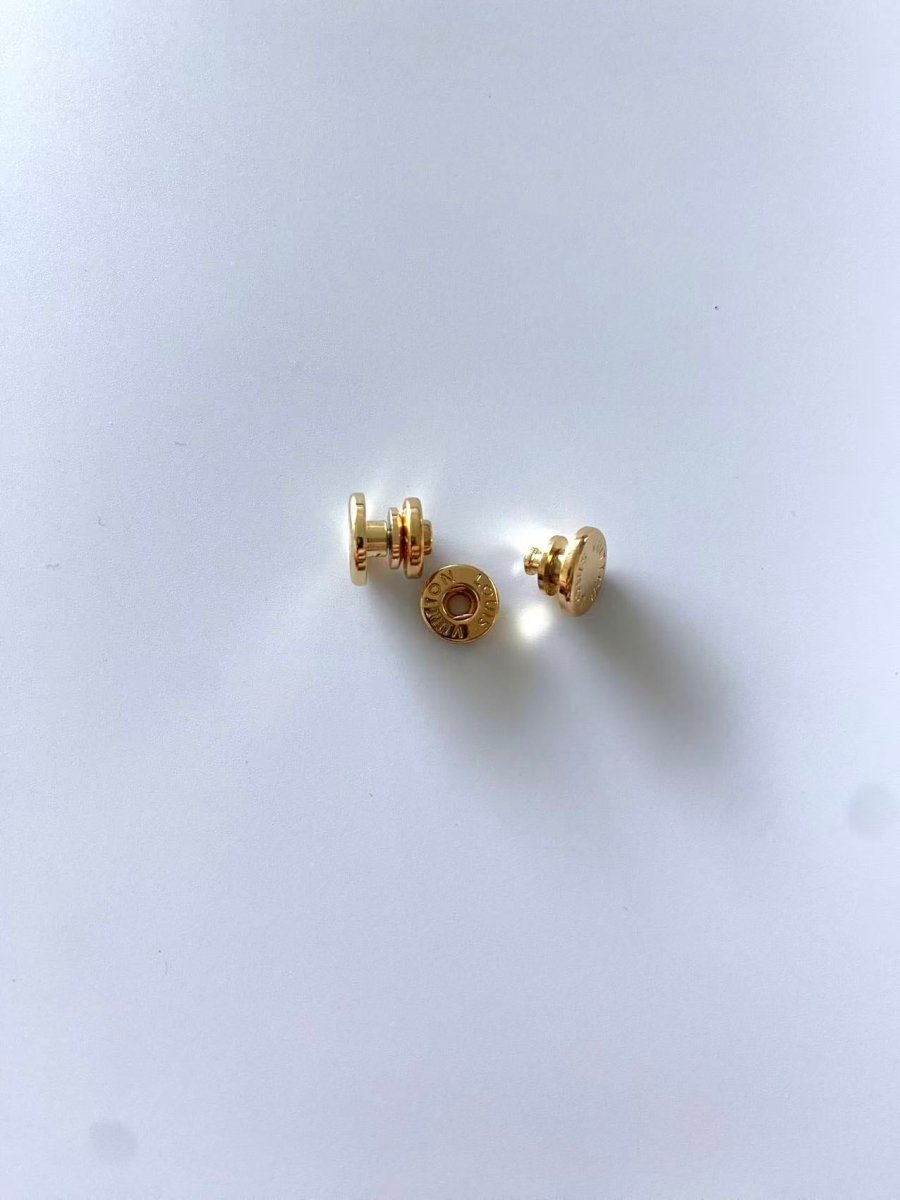 Louis Vuitton LV Gold Snap Button Nails for Handmade Bags Repair Custom DIY Crafts - mingfabricstore